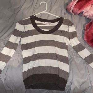 Esprit Gray and White Striped Shirt